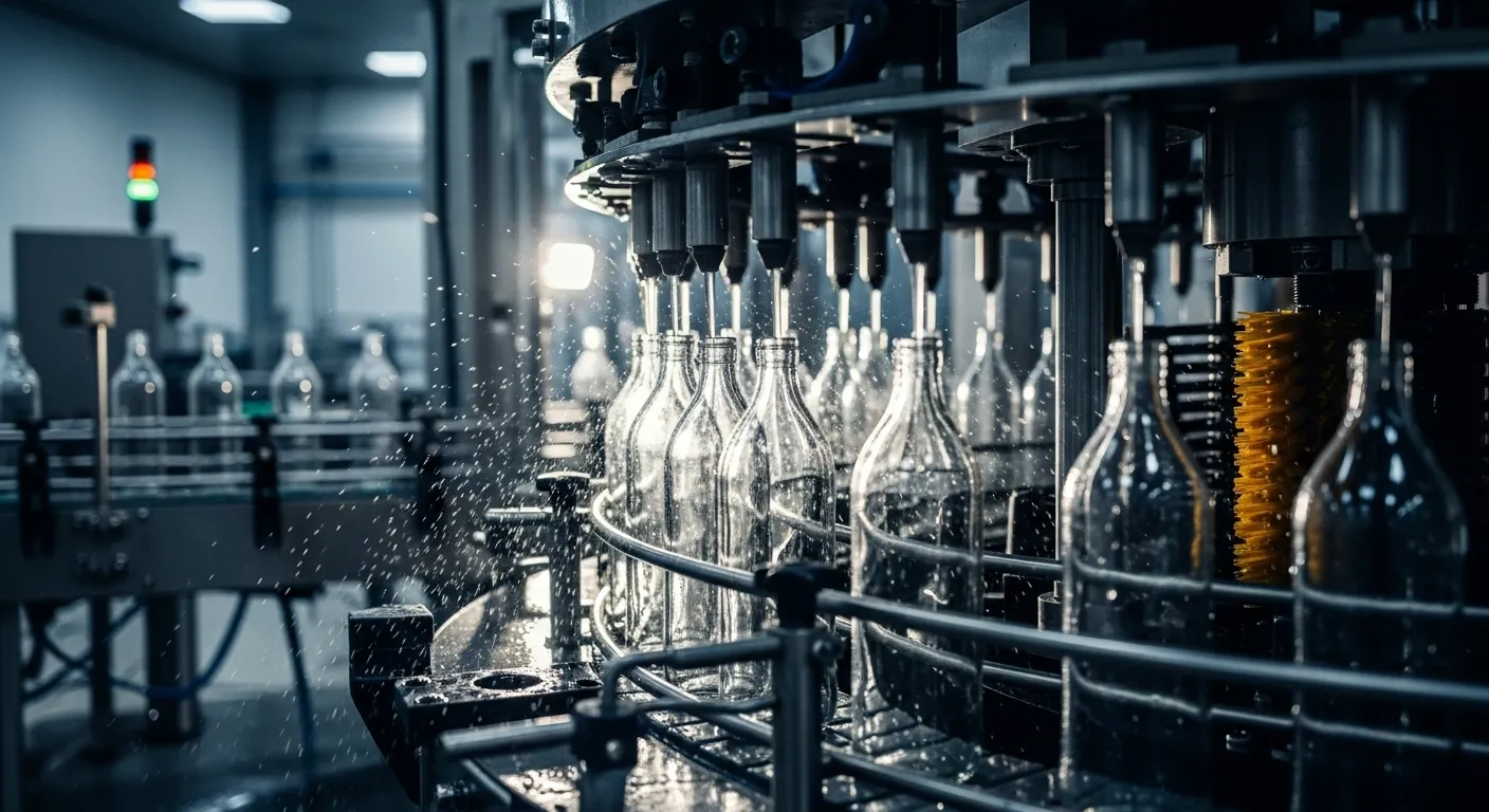 otomatik cam şişe yıkama makinesi